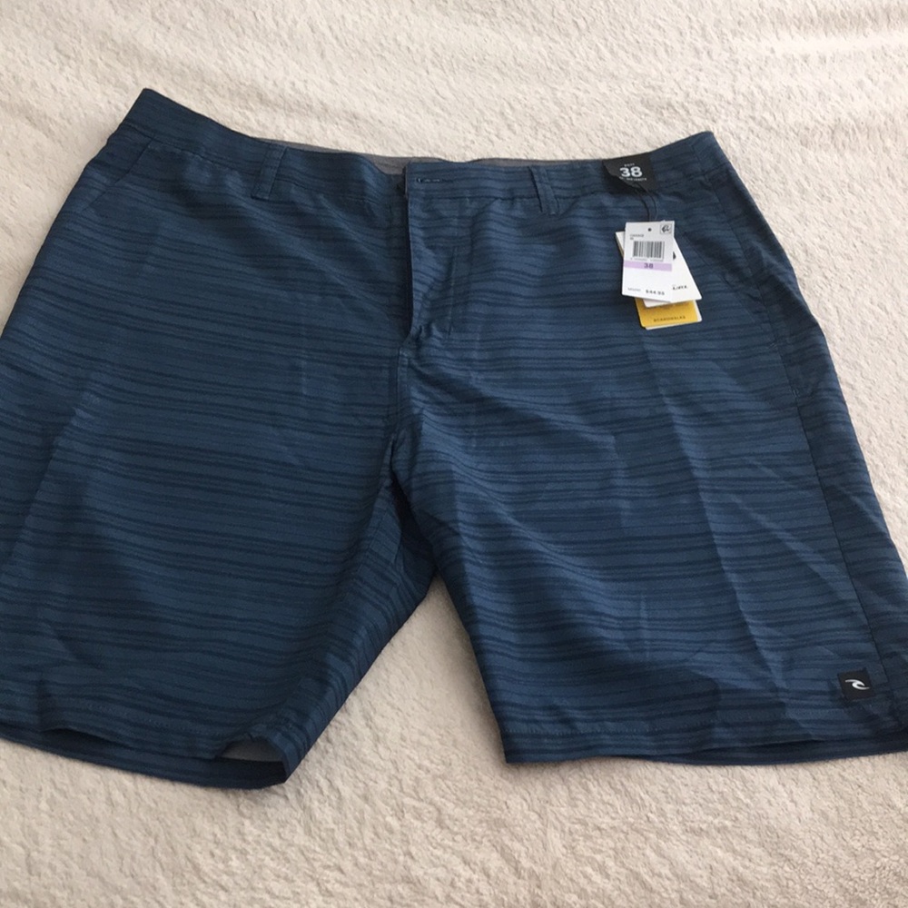 NWT Rip Curl Men's Dark Blue Striped Board Shorts